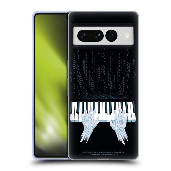 Westworld Graphics Piano Soft Gel Case for Google Pixel 7 Pro