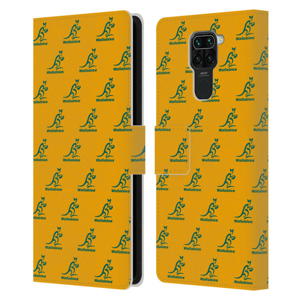 Australia National Rugby Union Team Crest Pattern Leather Book Wallet Case Cover For Xiaomi Redmi Note 9 / Redmi 10X 4G