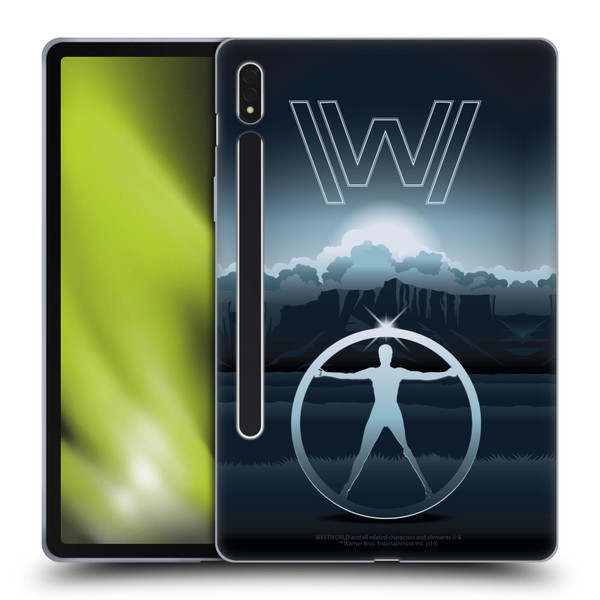 Westworld Graphics The Vitruvian Man Soft Gel Case for Samsung Galaxy Tab S8