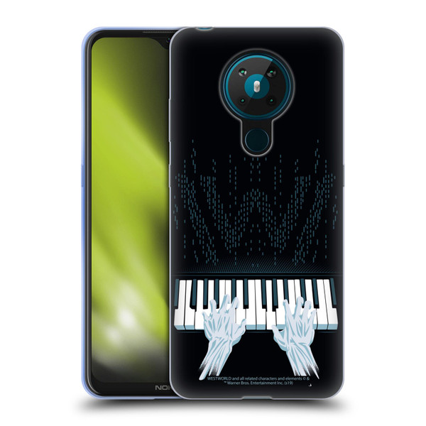 Westworld Graphics Piano Soft Gel Case for Nokia 5.3