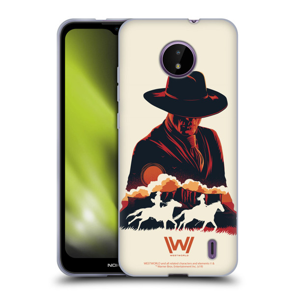 Westworld Graphics Man In Black Soft Gel Case for Nokia C10 / C20