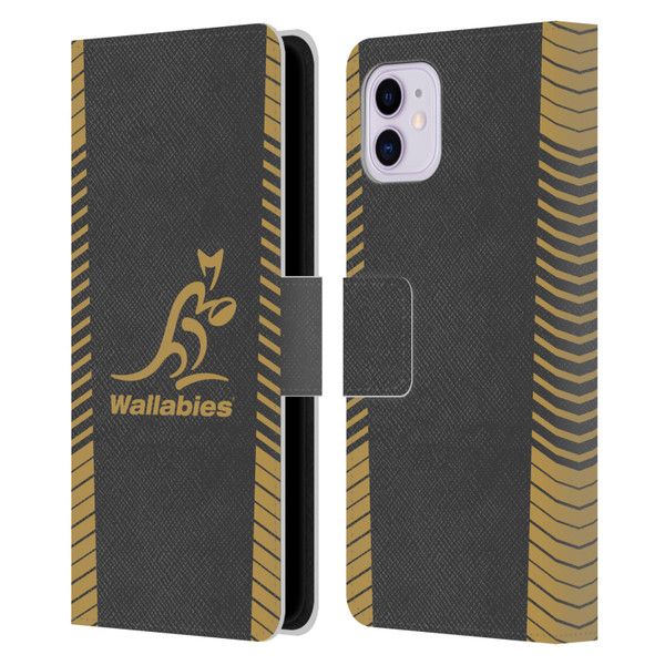Australia National Rugby Union Team Wallabies Replica Grey Leather Book Wallet Case Cover For Apple iPhone 11