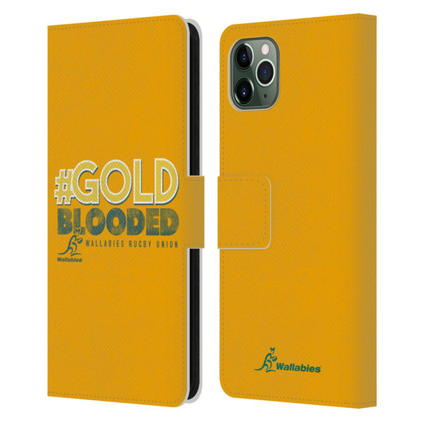 Australia National Rugby Union Team Wallabies Goldblooded Leather Book Wallet Case Cover For Apple iPhone 11 Pro Max