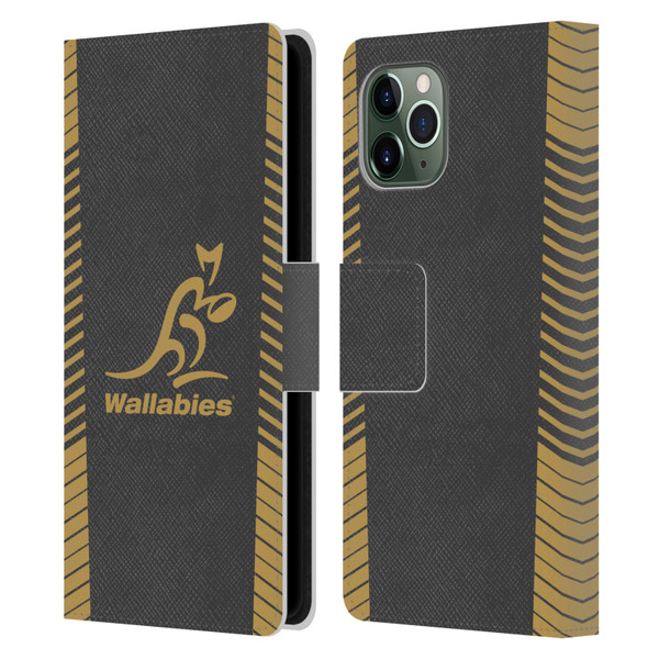 Australia National Rugby Union Team Wallabies Replica Grey Leather Book Wallet Case Cover For Apple iPhone 11 Pro
