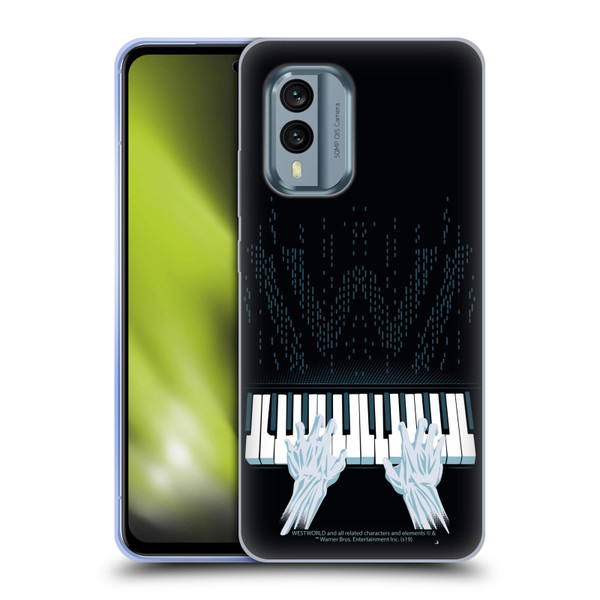 Westworld Graphics Piano Soft Gel Case for Nokia X30