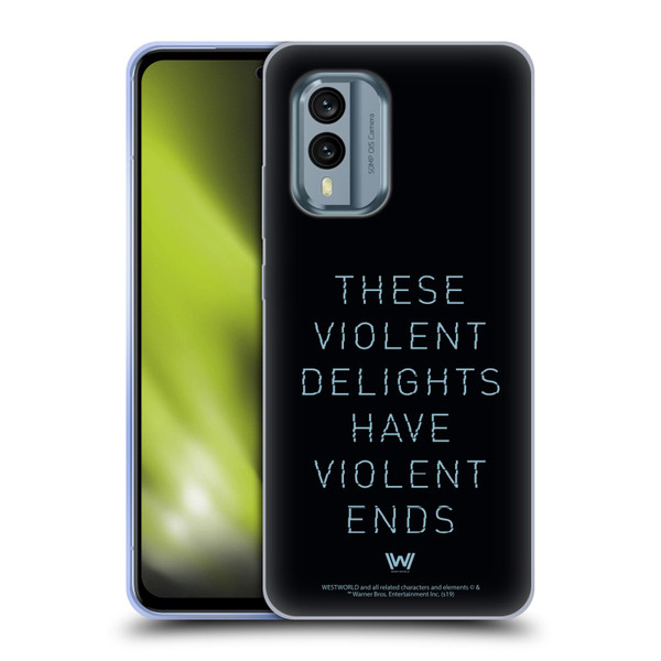 Westworld Graphics Violent Delights Soft Gel Case for Nokia X30