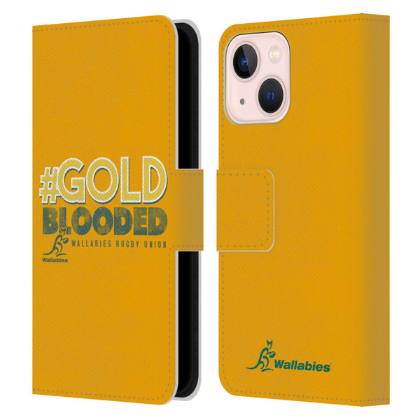 Australia National Rugby Union Team Wallabies Goldblooded Leather Book Wallet Case Cover For Apple iPhone 13 Mini