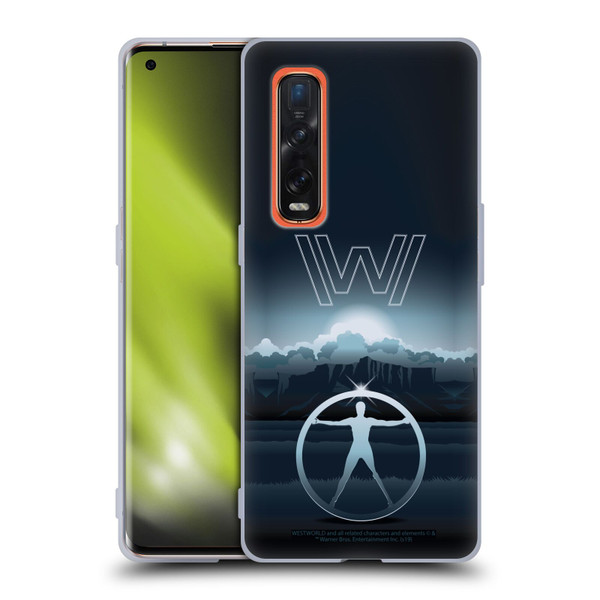 Westworld Graphics The Vitruvian Man Soft Gel Case for OPPO Find X2 Pro 5G