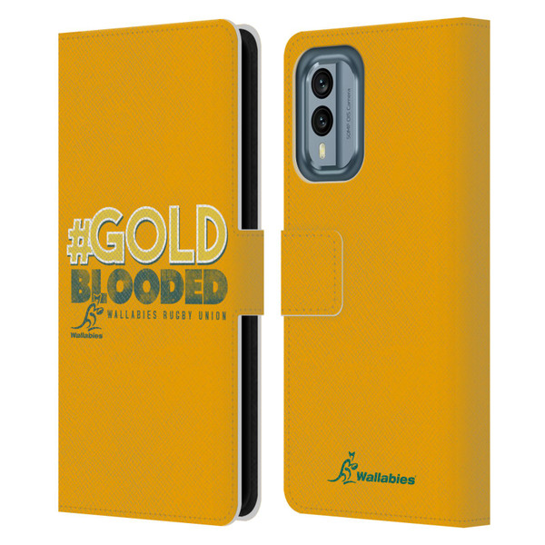 Australia National Rugby Union Team Wallabies Goldblooded Leather Book Wallet Case Cover For Nokia X30