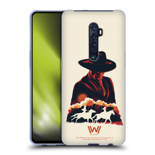 Westworld Graphics Man In Black Soft Gel Case for OPPO Reno 2