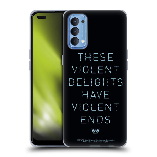 Westworld Graphics Violent Delights Soft Gel Case for OPPO Reno 4 5G