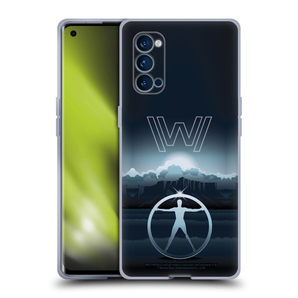 Westworld Graphics The Vitruvian Man Soft Gel Case for OPPO Reno 4 Pro 5G