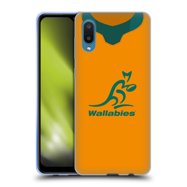 Australia National Rugby Union Team 2021 Jersey Home Soft Gel Case for Samsung Galaxy A02/M02 (2021)