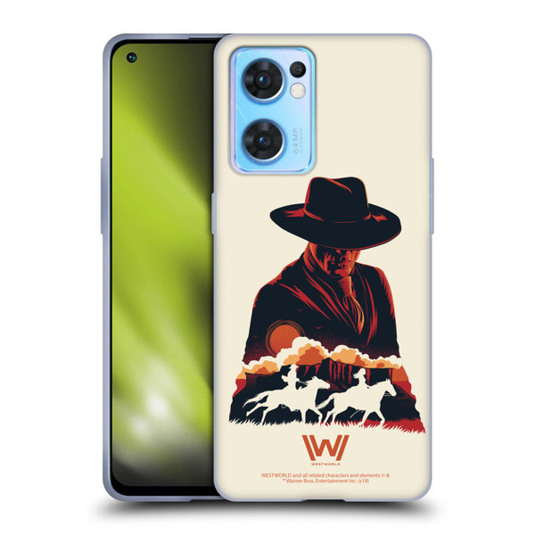 Westworld Graphics Man In Black Soft Gel Case for OPPO Reno7 5G / Find X5 Lite