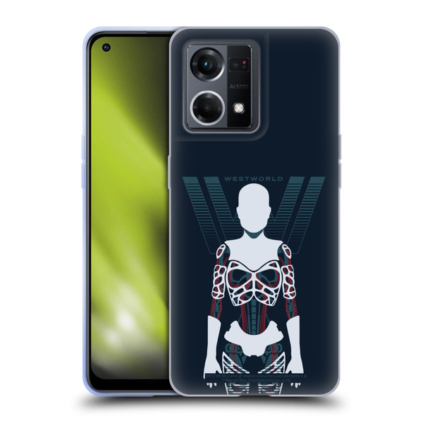 Westworld Graphics Human Host Soft Gel Case for OPPO Reno8 4G