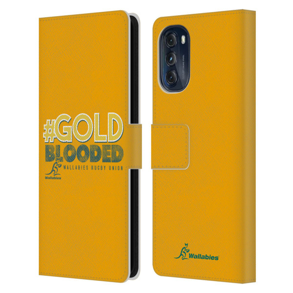 Australia National Rugby Union Team Wallabies Goldblooded Leather Book Wallet Case Cover For Motorola Moto G (2022)