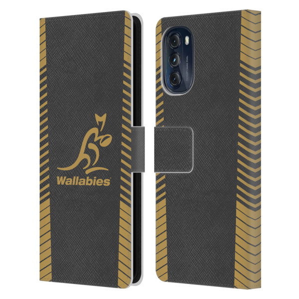 Australia National Rugby Union Team Wallabies Replica Grey Leather Book Wallet Case Cover For Motorola Moto G (2022)