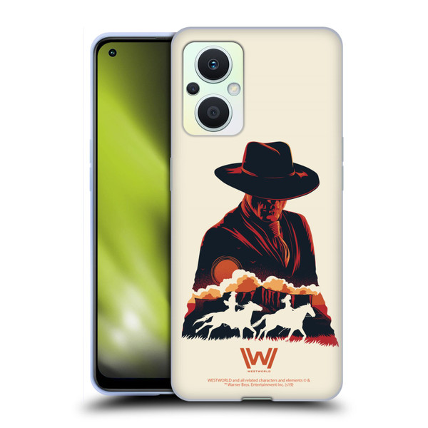 Westworld Graphics Man In Black Soft Gel Case for OPPO Reno8 Lite