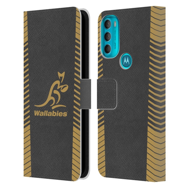 Australia National Rugby Union Team Wallabies Replica Grey Leather Book Wallet Case Cover For Motorola Moto G71 5G