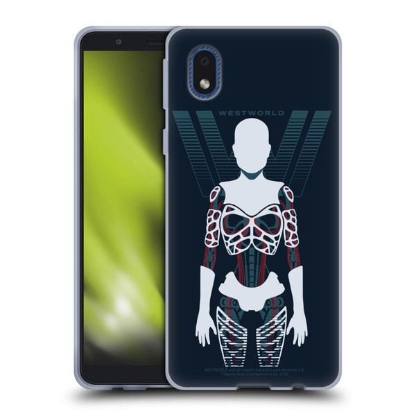 Westworld Graphics Human Host Soft Gel Case for Samsung Galaxy A01 Core (2020)
