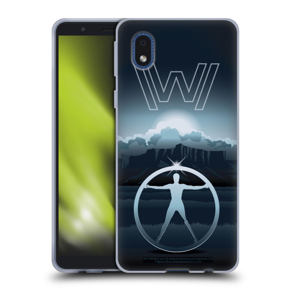 Westworld Graphics The Vitruvian Man Soft Gel Case for Samsung Galaxy A01 Core (2020)