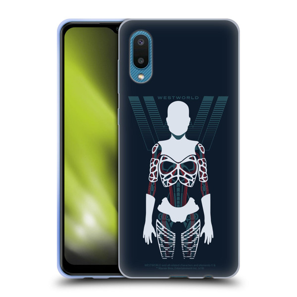 Westworld Graphics Human Host Soft Gel Case for Samsung Galaxy A02/M02 (2021)