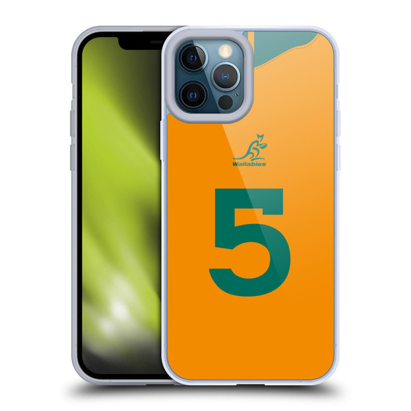 Australia National Rugby Union Team 2021/22 Players Jersey Position 5 Soft Gel Case for Apple iPhone 12 Pro Max