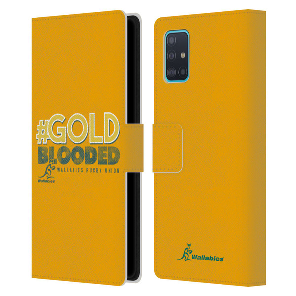 Australia National Rugby Union Team Wallabies Goldblooded Leather Book Wallet Case Cover For Samsung Galaxy A51 (2019)