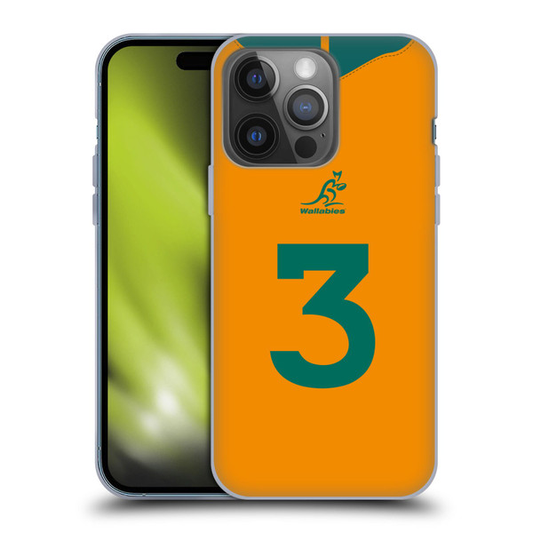 Australia National Rugby Union Team 2021/22 Players Jersey Position 3 Soft Gel Case for Apple iPhone 14 Pro