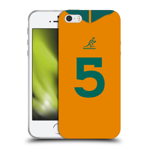 Australia National Rugby Union Team 2021/22 Players Jersey Position 5 Soft Gel Case for Apple iPhone 5 / 5s / iPhone SE 2016