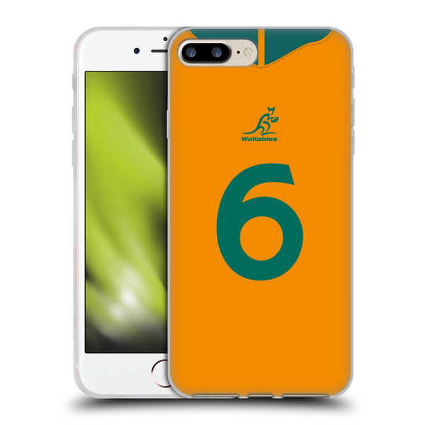 Australia National Rugby Union Team 2021/22 Players Jersey Position 6 Soft Gel Case for Apple iPhone 7 Plus / iPhone 8 Plus