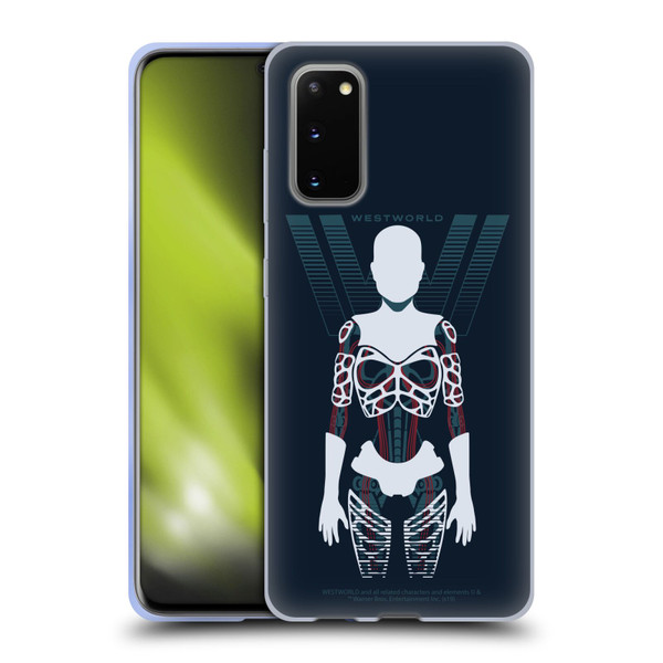 Westworld Graphics Human Host Soft Gel Case for Samsung Galaxy S20 / S20 5G