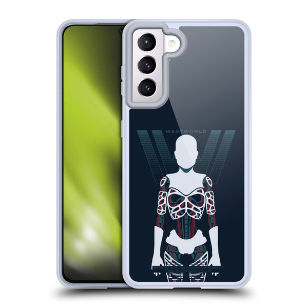 Westworld Graphics Human Host Soft Gel Case for Samsung Galaxy S21 5G
