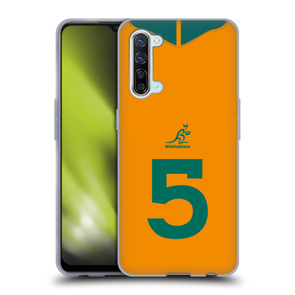 Australia National Rugby Union Team 2021/22 Players Jersey Position 5 Soft Gel Case for OPPO Find X2 Lite 5G