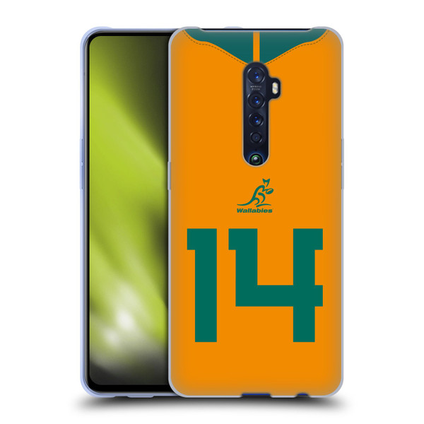 Australia National Rugby Union Team 2021/22 Players Jersey Position 14 Soft Gel Case for OPPO Reno 2