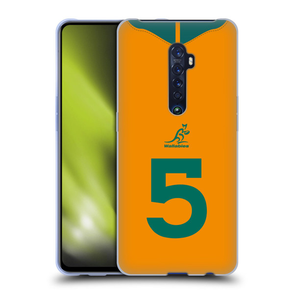 Australia National Rugby Union Team 2021/22 Players Jersey Position 5 Soft Gel Case for OPPO Reno 2