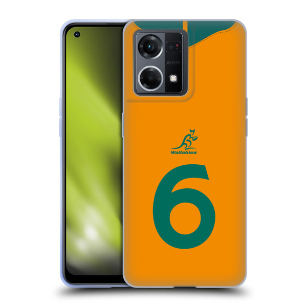 Australia National Rugby Union Team 2021/22 Players Jersey Position 6 Soft Gel Case for OPPO Reno8 4G