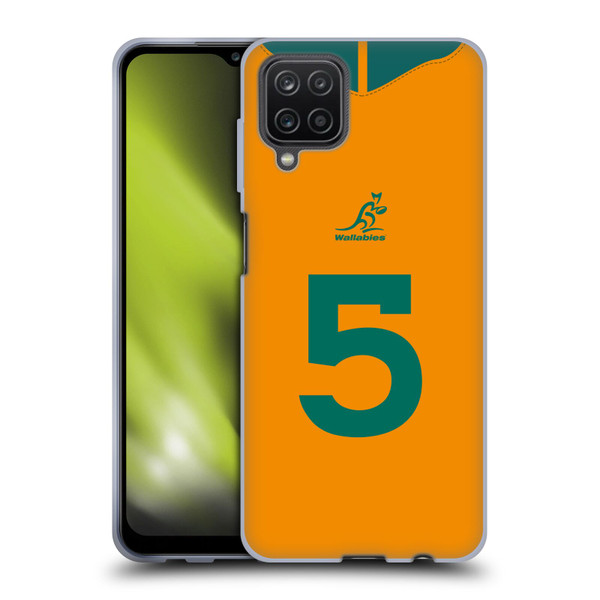 Australia National Rugby Union Team 2021/22 Players Jersey Position 5 Soft Gel Case for Samsung Galaxy A12 (2020)