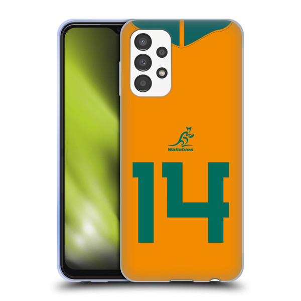 Australia National Rugby Union Team 2021/22 Players Jersey Position 14 Soft Gel Case for Samsung Galaxy A13 (2022)