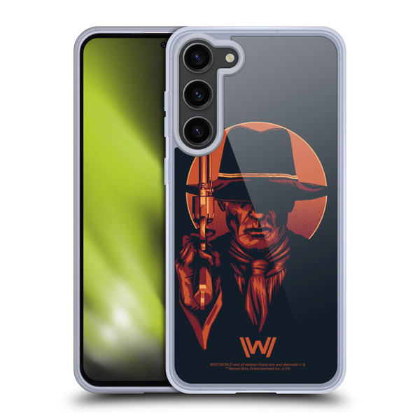 Westworld Graphics Man In Black 2 Soft Gel Case for Samsung Galaxy S23+ 5G