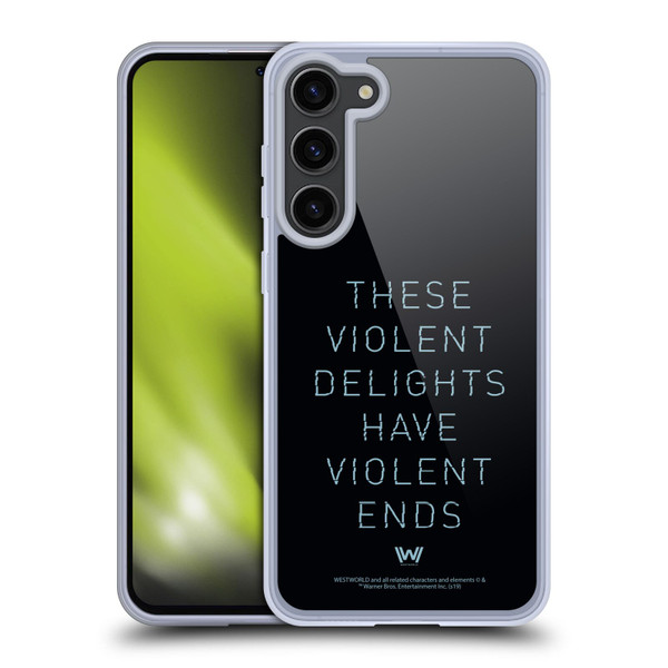 Westworld Graphics Violent Delights Soft Gel Case for Samsung Galaxy S23+ 5G