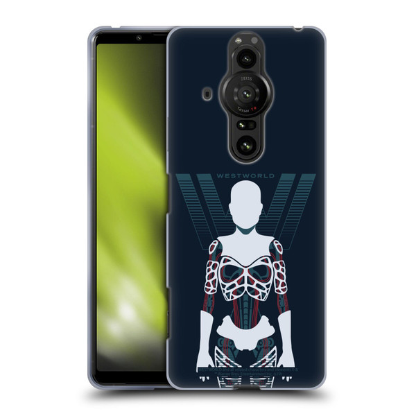 Westworld Graphics Human Host Soft Gel Case for Sony Xperia Pro-I