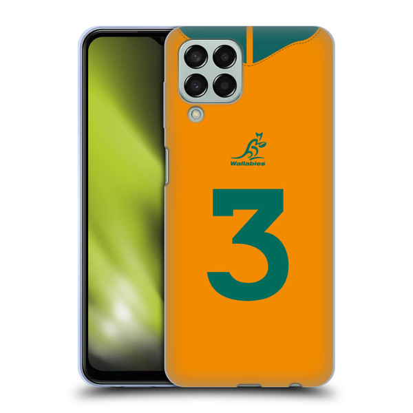 Australia National Rugby Union Team 2021/22 Players Jersey Position 3 Soft Gel Case for Samsung Galaxy M33 (2022)