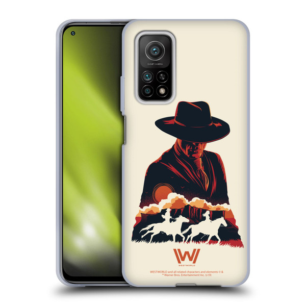 Westworld Graphics Man In Black Soft Gel Case for Xiaomi Mi 10T 5G