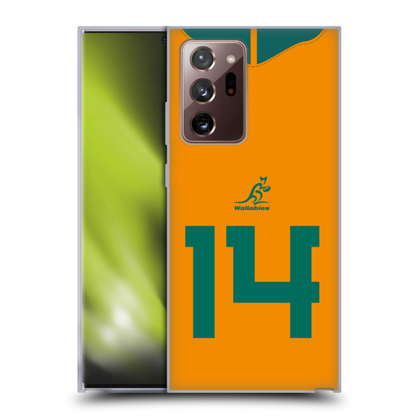 Australia National Rugby Union Team 2021/22 Players Jersey Position 14 Soft Gel Case for Samsung Galaxy Note20 Ultra / 5G