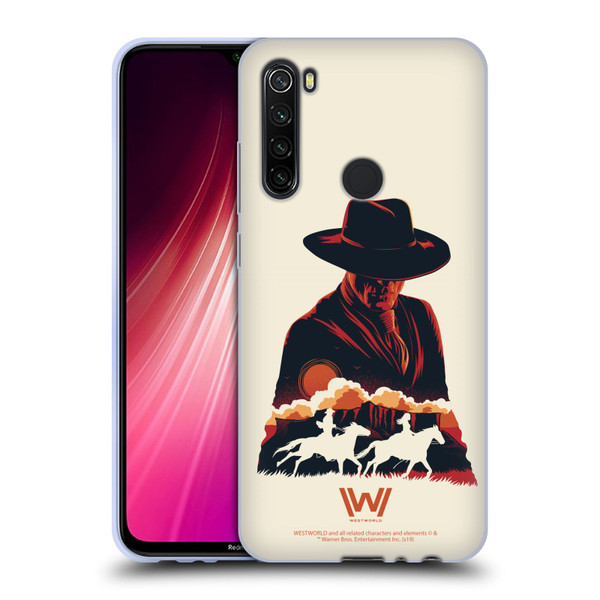 Westworld Graphics Man In Black Soft Gel Case for Xiaomi Redmi Note 8T