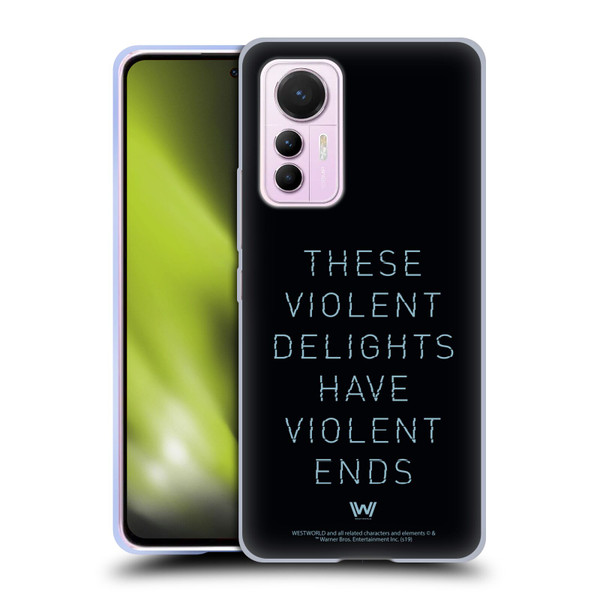 Westworld Graphics Violent Delights Soft Gel Case for Xiaomi 12 Lite