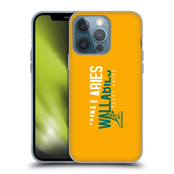 Australia National Rugby Union Team Wallabies Linebreak Yellow Soft Gel Case for Apple iPhone 13 Pro