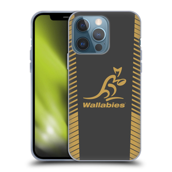 Australia National Rugby Union Team Wallabies Replica Grey Soft Gel Case for Apple iPhone 13 Pro