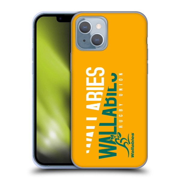 Australia National Rugby Union Team Wallabies Linebreak Yellow Soft Gel Case for Apple iPhone 14